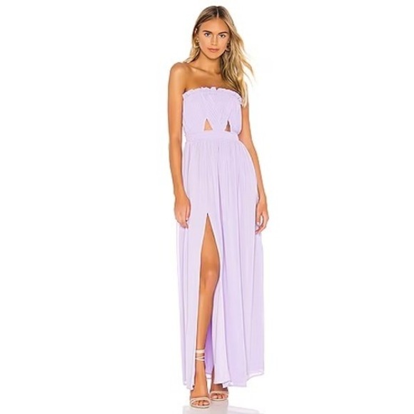 MAJORELLE Lavender Purple Strapless Pleated Cutout Maxi Dress High Slit S is available for purchase on au PAY Market - Imported Goods Online Store Co.Ltd. | au PAY Market - Online Shopping Site MAJORELLE Lavender Purple Strapless Pleated Cutout Maxi Dress High Slit S is available for purchase on au PAY Market - Imported Goods Online Store Co.Ltd. | au PAY Market - Online Shopping Site